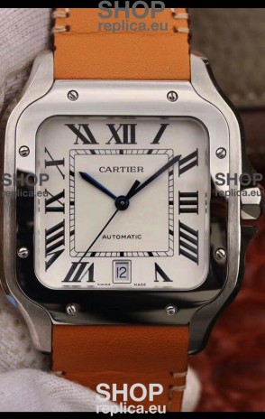 Santos De Cartier 1:1 Mirror Replica - 40MM Leather Strap Watch