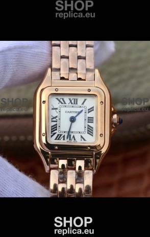 Cartier PANTHERE Edition 1:1 Mirror Swiss Watch Rose Gold White Dial