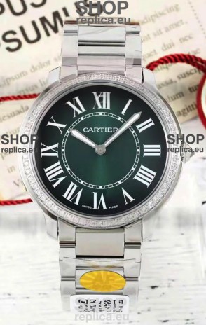 Cartier Ronde Must 36MM Swiss Quartz Green Dial 1:1 Mirror Swiss Replica Watch 