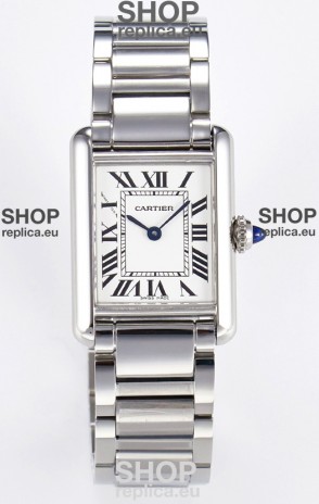 Tank Must De Cartier Super Clone Swiss Replica Watch 27MM White Dial