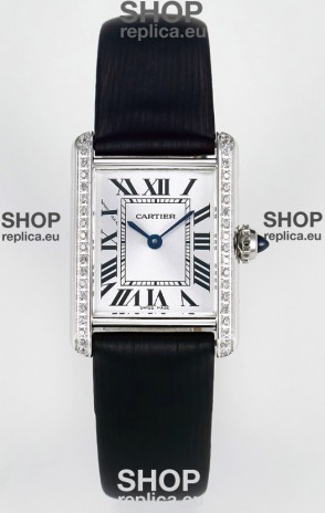 Tank Must Cartier Super Clone Edition 29MM Watch in Steel Casing White Dial 