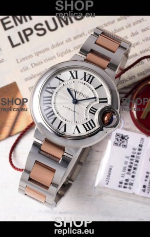 Ballon De Cartier Swiss Automatic White Dial Mirror Quality 33MM in Two Tone Casing