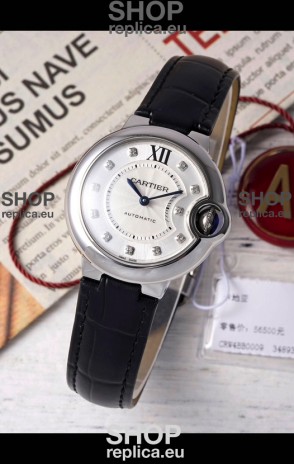 Ballon De Cartier Swiss Automatic White Dial Mirror Quality 33MM in Stainless Steel 