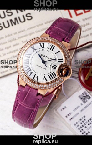 Ballon De Cartier Swiss Automatic 1:1 Mirror Quality 33MM in Rose Gold Plating
