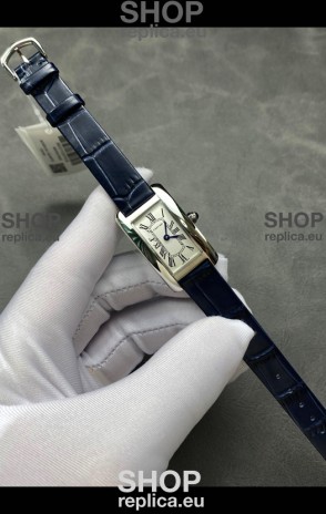 Cartier Tank Americaine Ladies Swiss Quartz Watch 1:1 Mirror Replica Steel Casing