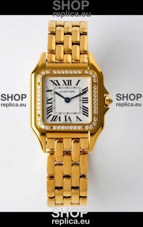 PANTHERE de Cartier Edition 27MM 1:1 Mirror Swiss Watch Yellow Gold Casing