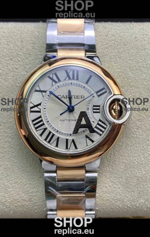 Ballon De Cartier Swiss Automatic 1:1 Mirror Quality 33MM in 2 Tone Rose Gold Casing