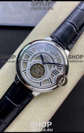 Ballon De Cartier Swiss Tourbillon 1:1 Mirror Replica Watch in Leather Strap