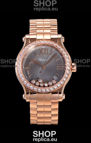 Chopard Happy Sport 1:1 Mirror Swiss Automatic Replica Watch 36MM in Rose Gold Casing