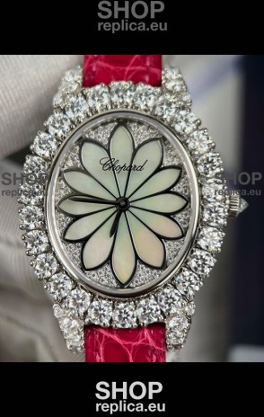 Chopard Super Clone L'Heure du Diamant Mossanites Steel Casing Watch 34MM