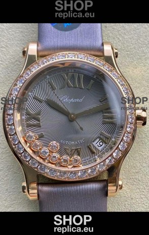 Chopard Happy Sport 1:1 Mirror Swiss Automatic Replica Watch 36MM in Rose Gold Casing
