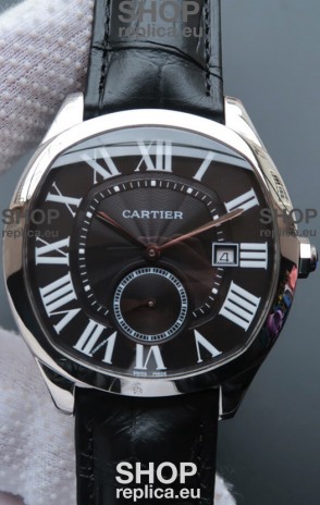 Drive De Cartier 1:1 Mirror Replica Watch in Stainless Steel - White Dial 