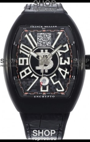 Franck Muller Vanguard Encrypto BTC V45 PVD Casing Swiss Replica Watch