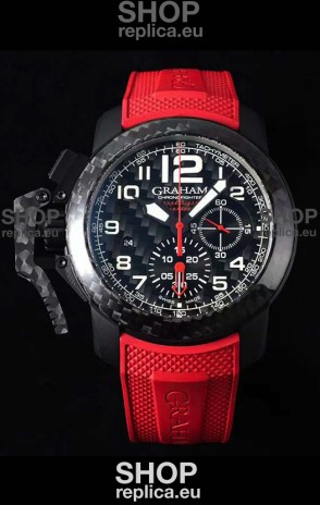 Graham Chronofighter Superlight Carbon Red 1:1 Mirror Swiss Replica Watch 