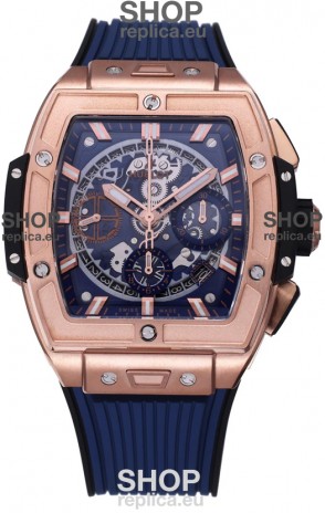 Hublot Spirit of Bang Rose Gold Casing Blue Dial - 42MM Swiss Replica