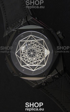 Hublot Big Bang Sang Bleu 45MM Black PVD Coated Swiss Replica Watch 