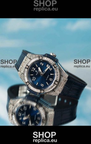 Hublot Big Bang One Click King Blue Dial Steel Case Swiss Replica Watch 39MM