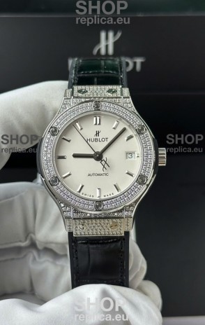 Hublot Super Clone Classic Fusion Titanium 38MM 1:1 Mirror Replica Watch White Dial