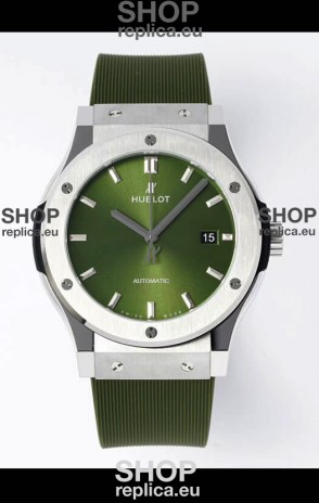 Hublot Classic Fusion Steel Green Dial 42MM Swiss Replica Watch 1:1 Mirror Quality