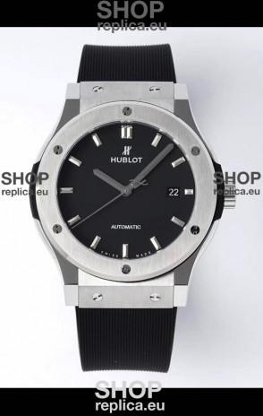 Hublot Classic Fusion Steel Black Dial 42MM Swiss Replica Watch 1:1 Mirror Quality