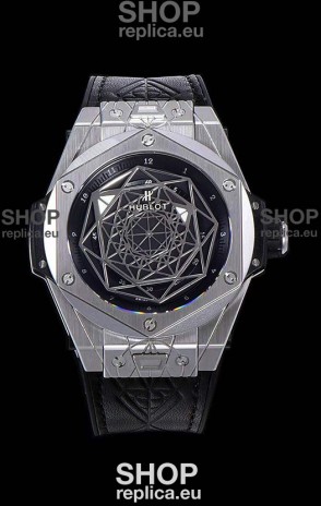 Hublot Big Bang One Click Sang Bleu 1:1 Mirror Replica in Stainless Steel Casing 45MM - Black Dial