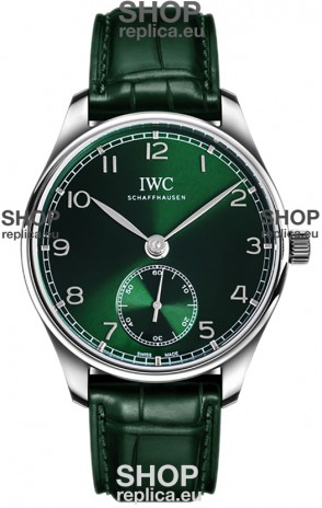 IWC Portugieser Automatic 40 IW358310 Green Dial in Stainless Steel 1:1 Mirror Replica Watch 
