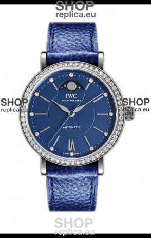 IWC Portofino IW659601 Automatic Moon Phase Steel Casing Watch in Blue Dial 37MM