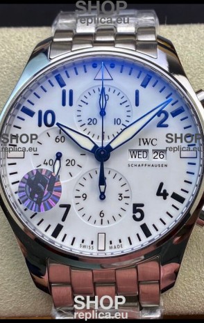 IWC Pilot Chronograph Edition White Dial in 904L Steel Casing 1:1 Mirror Replica Watch