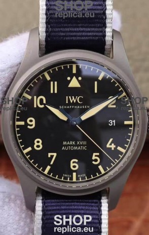 IWC Pilot's MARK XVIII Heritage 1:1 Swiss Watch Titanium Casing NATO STRAP