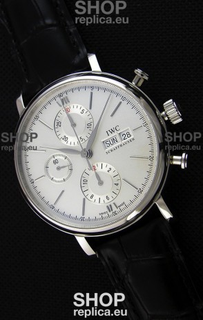 IWC Portofino Chronograph IW391007 White Dial 1:1 Mirror Replica Watch 