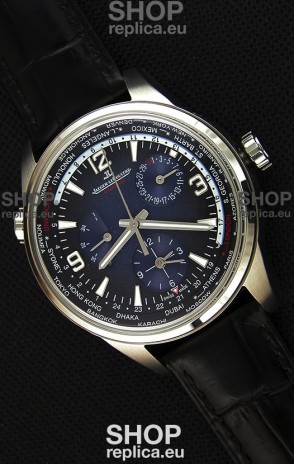 Jaeger-LeCoultre Polaris Geographic Steel Case Swiss Replica Watch - 904847J