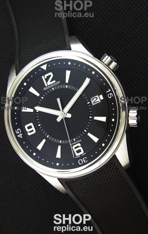 Jaeger-LeCoultre Polaris Black Dial Watch with Nylon Strap 1:1 Mirror Replica