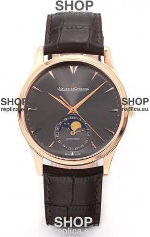 Jaeger LeCoultre Master Ultra Thin Moon Pink Gold 1:1 Mirror Replica Watch