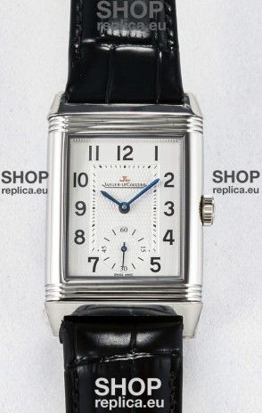 Jaeger-LeCoultre Reverso Super Clone DuoFace Black/White Steel Replica Watch 