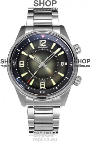 Jaeger LeCoultre Polaris Date Green Dial Steel Strap 1:1 Mirror Replica Watch 42MM