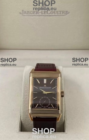 Jaeger-LeCoultre Reverso DuoFace Rose Gold Casing Watch Red Dial in Swiss Automatic Movement