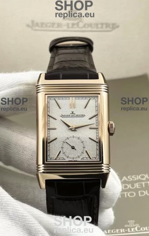 Jaeger-LeCoultre Reverso DuoFace Rose Gold Casing Watch Brown Dial in Swiss Automatic Movement