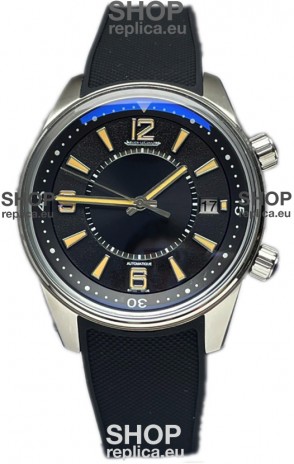 Jaeger LeCoultre Polaris Date Black Dial Rubber Strap 1:1 Mirror Replica Watch 42MM