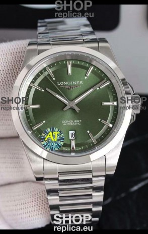 Longines Conquest Automatic Green Dial Automatic Watch in Steel Casing