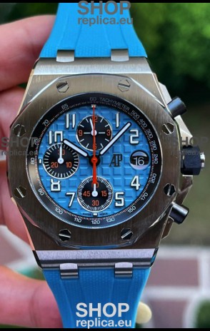 Audemars Piguet Royal Oak Offshore Blue Dial Chronograph 1:1 Mirror Replica Watch - 904L Steel 