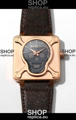 Bell & Ross BR0192 Skull Edition Bronze Casing GREY Skull on Grey Layer Swiss Replica Watch 