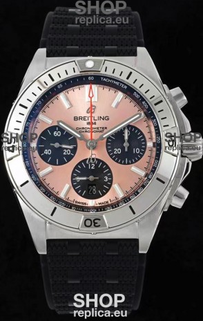 Breitling Chronomat B01 42 Edition Swiss 904L Steel Casing Pink Dial 1:1 Mirror Replica Watch