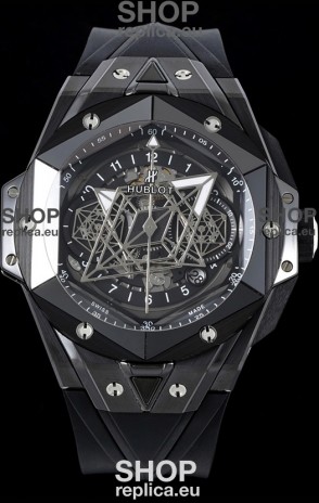 Hublot Big Bang UNICO Sang Bleu II Black Ceramic 1:1 Mirror Quality Swiss Replica Watch 