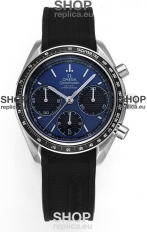 Omega Speedmaster Racing 904L Steel Chronograph 1:1 Mirror Replica in Blue Dial