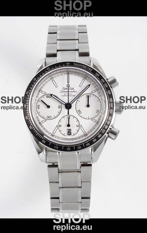 Omega Speedmaster Racing 904L Steel Chronograph 1:1 Mirror Replica in White Dial