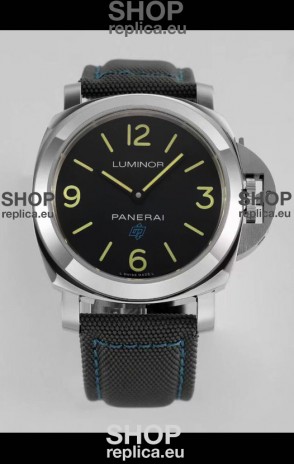 Panerai Luminor Base Logo PAM00774 Black Dial 1:1 Mirror Quality - 904L Steel in Canvas Strap 