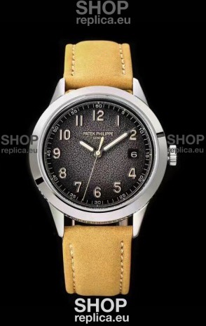 Patek Philippe Calatrava 5226G-001 904L Steel 1:1 Mirror Replica Watch Leather Strap