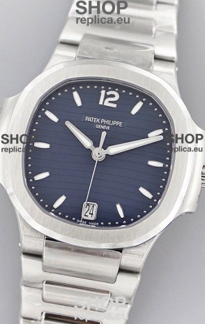 Patek Philippe Nautilus 7118/1A Blue Dial 1:1 Mirror Swiss Replica Watch in 904L Steel 