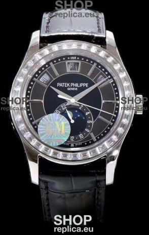 Patek Philippe 5205-001 Complications MoonPhase Dark Grey Dial 1:1 Mirror Swiss Replica Watch