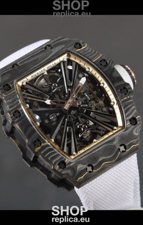 Richard Mille RM12-01 Carbon Fiber Case Genuine Tourbillon Movement 1:1 Mirror Replica Watch